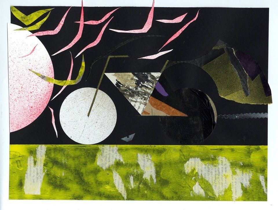 Painting of Cat among the pigeons by Colin Eaton at Olivier Cornet Gallery