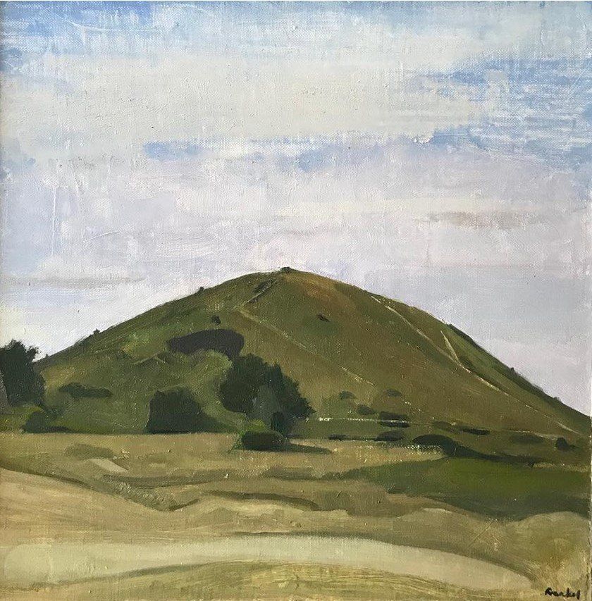 Painting of Cliff at Bray Hill, Cornwall by Conrad Frankel at Olivier Cornet Gallery