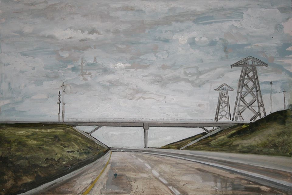Painting of The Motorway VI by David Fox at Olivier Cornet Gallery