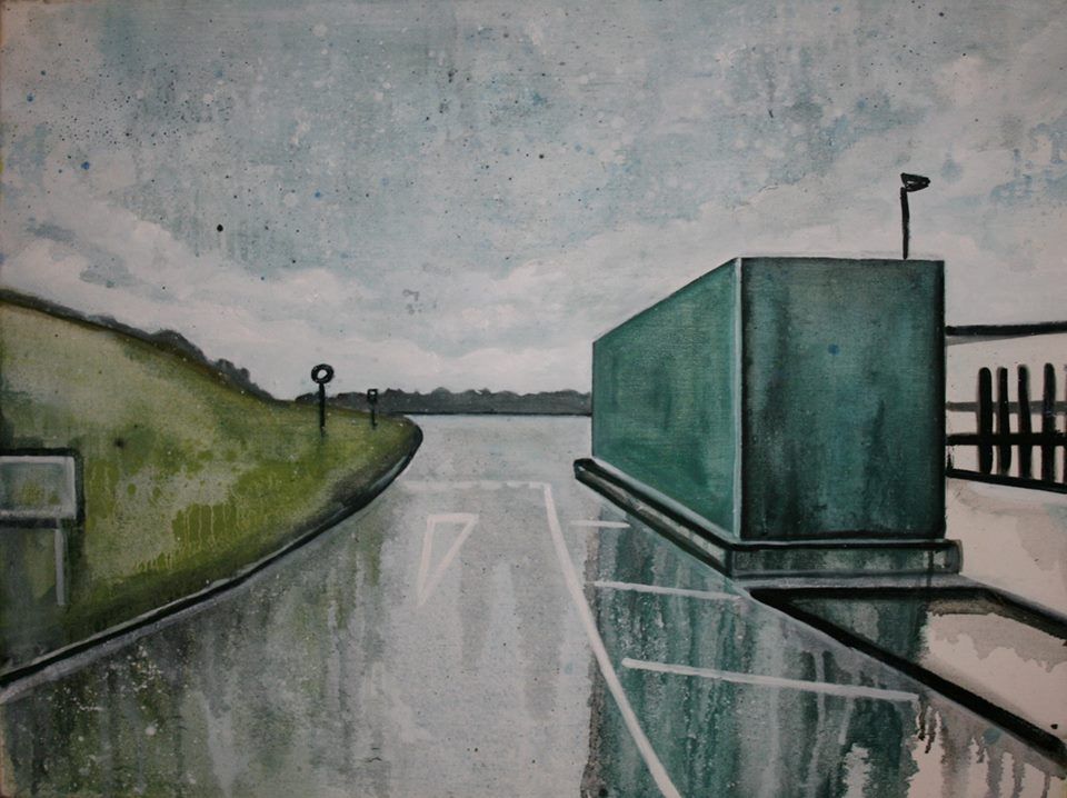 Painting of The container by David Fox at Olivier Cornet Gallery