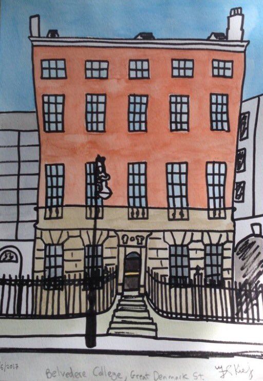 Watercolor by Frank Kiely at Olivier Cornet Gallery