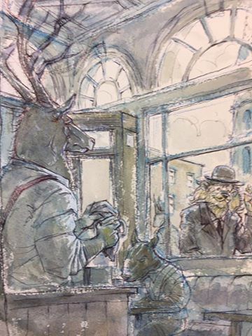 Watercolor by LEYHO  at Olivier Cornet Gallery