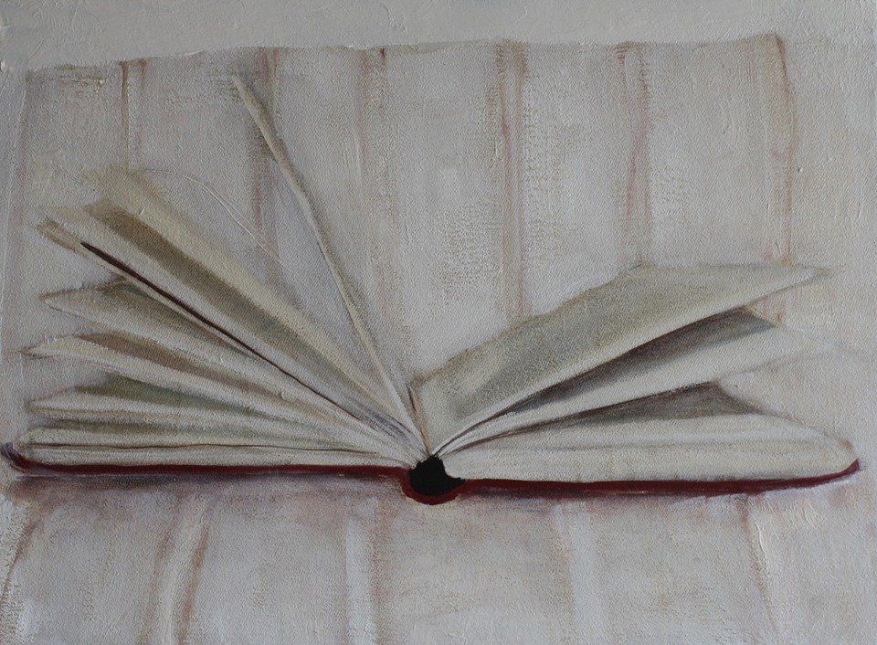 Painting of Bahai Prayer Book by Miriam McConnon at Olivier Cornet Gallery