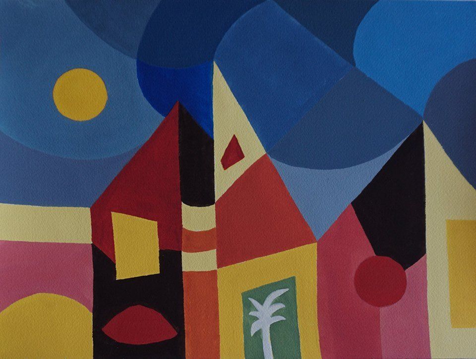 ‘Monto Karma VI’, a painting by Paula Meehan, Olivier Cornet Gallery