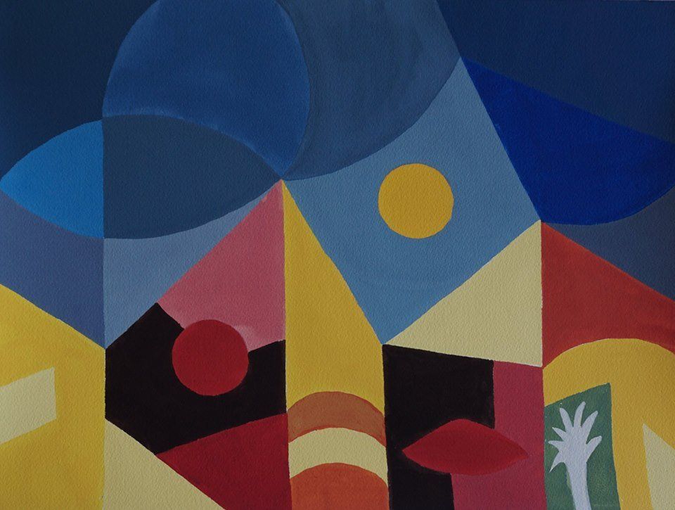 ‘Monto Karma V’, a painting by Paula Meehan, Olivier Cornet Gallery