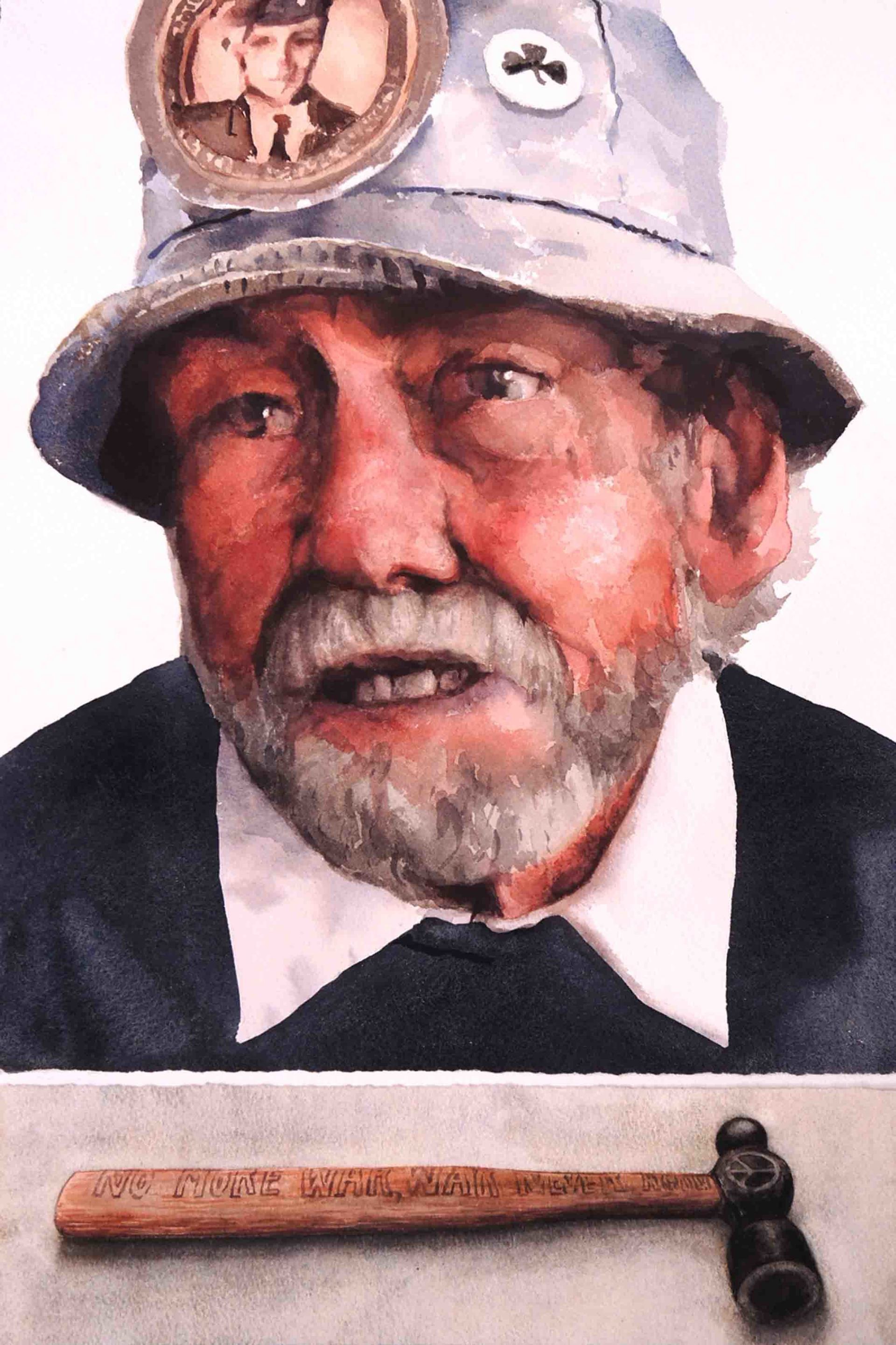 Righter of Wrongs no. 2 (Colm Roddy), a painting by olivier cornet gallery artist Eoin Mac Lochlainn