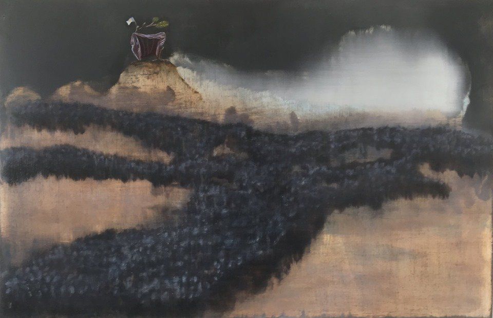 Painting of Sinjar Siege by Claire Halpin at Olivier Cornet Gallery