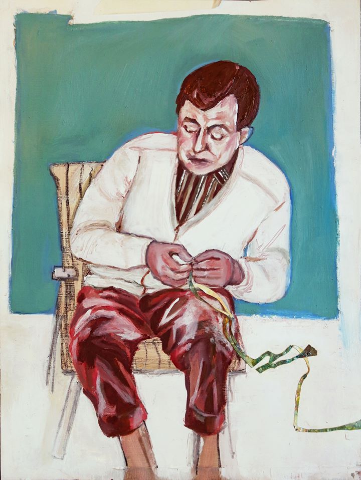 Susanne Wawra, Der Entwirrer, painting, Olivier Cornet Art Gallery