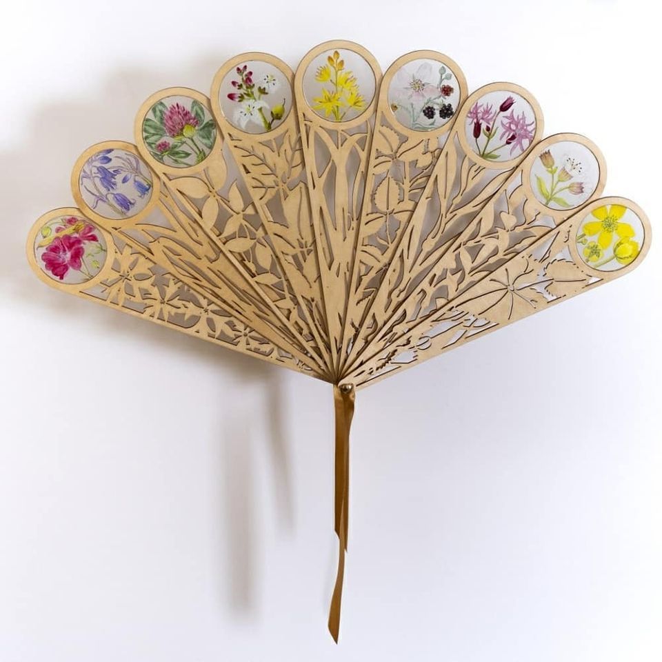 Hand Fan for Habitats by Yanny Petters artist at Olivier Cornet Art Gallery Dublin Ireland