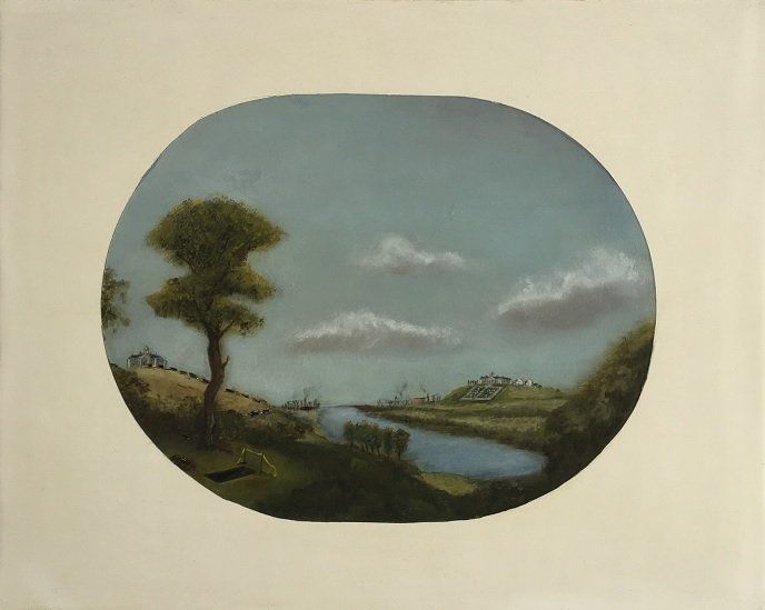 Panoramic Pandemic II - Dublin, a painting by Olivier Cornet Gallery artist Claire Halpin