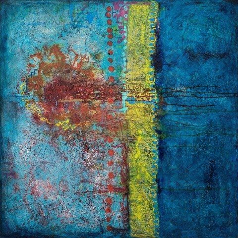 Counterpoint Mixed media painting by Jordi Fornies at Olivier Cornet Art Gallery Dublin Ireland
