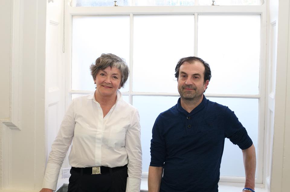 Art Historian & Storyteller Jean Ryan and gallerist Olivier Cornet Art Historian & Storyteller Jean Ryan and gallerist Olivier Cornet