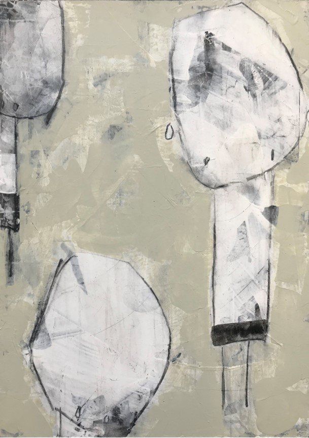 A knock at the door, a painting by Olivier Cornet Gallery artist Kelly Ratchford, 2021