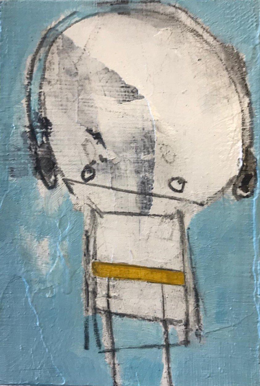 The Covidians 19, a painting created by Olivier Cornet Gallery artist Kelly Ratchford, Dublin, Ireland