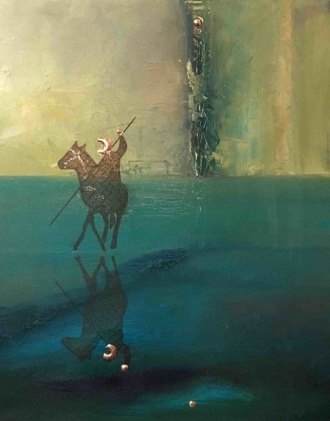 Nickie Hayden Troubled Reflections painting Olivier Cornet Gallery Dublin Ireland