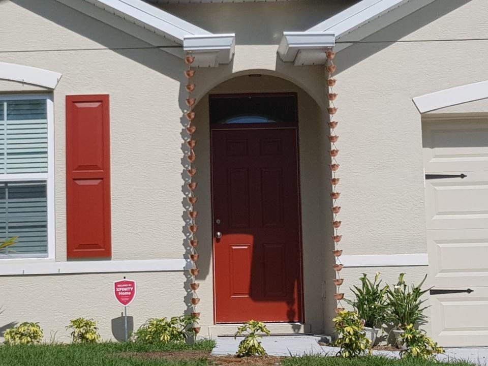 White Residential Gutter — Beach, FL — Enterprise Seamless Gutters