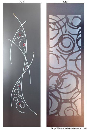 Vetri d'arredo per infissi con decori e serigrafie