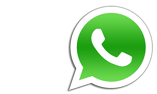 Logotipo de WhatsApp: bocadillo de diálogo verde con un icono de receptor de teléfono blanco.