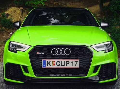 Audi RS ramenloser Kennzeichenhalter