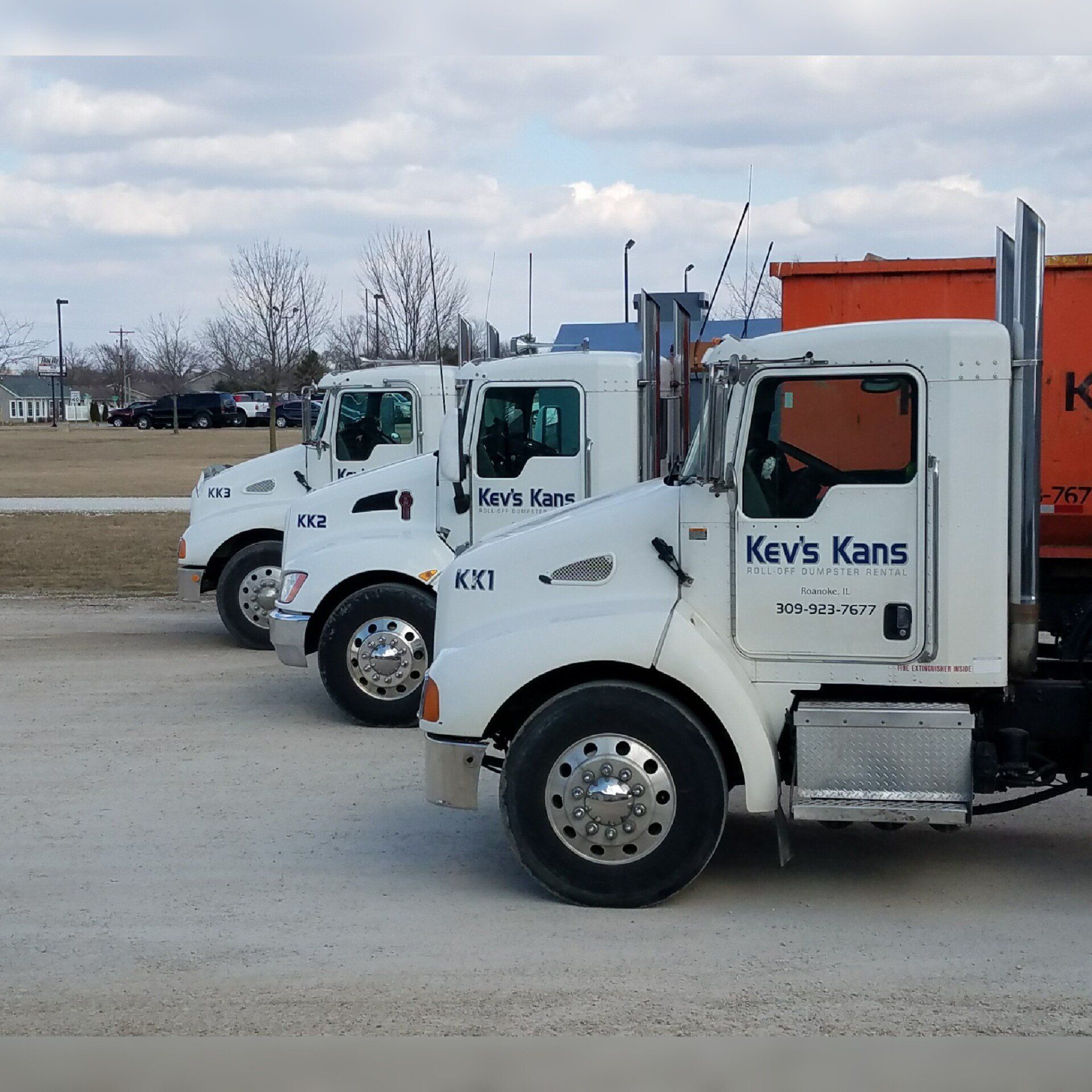 Three Dumpsters Truck — Roanoke, IL — Kev's Kans, Inc.