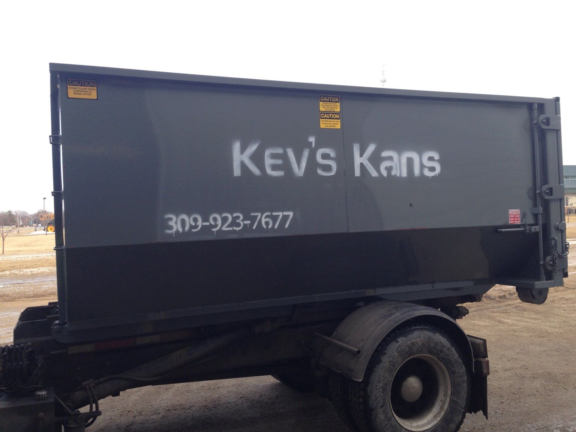 Black Garbage Dumpsters — Roanoke, IL — Kev's Kans, Inc.