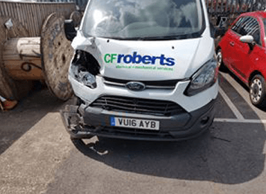 Before van body repairs