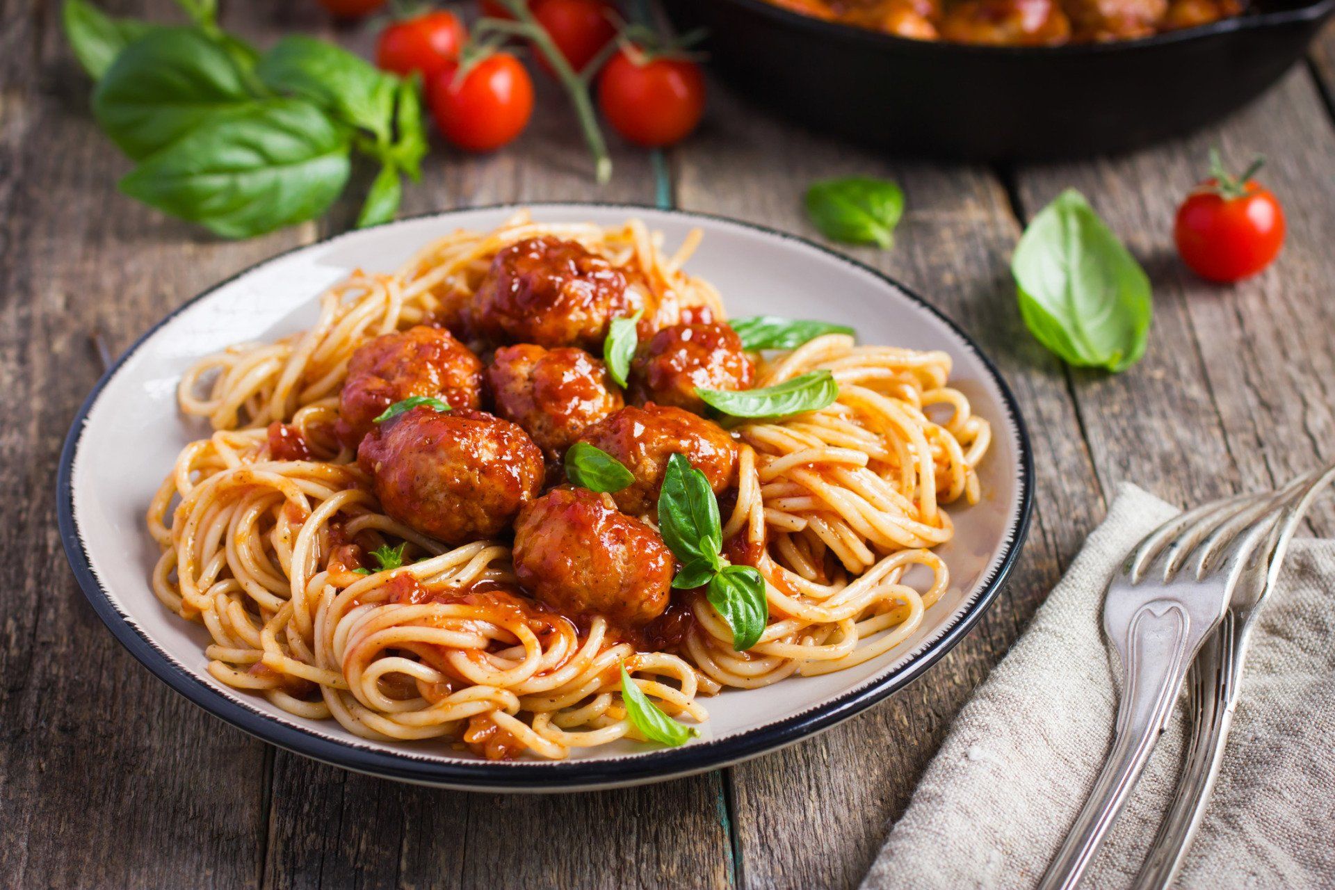 Spaghetti Pasta With Meatballs — Holyoke, MA — Amedeo's