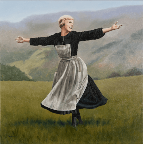 Julie Andrews oil portrait painting