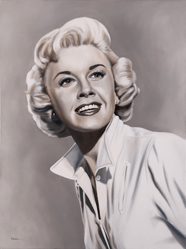 Doris Day portrait oil painting