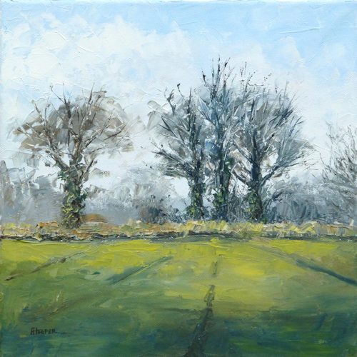 Blustery Day oil painting