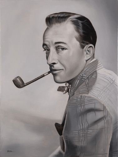 Bing Crosby portrait oil painting