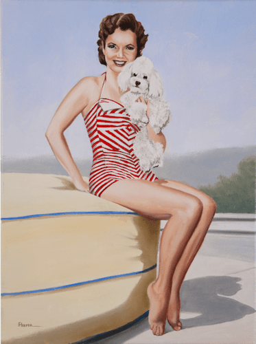 Debbie Reynolds portrait oil painting