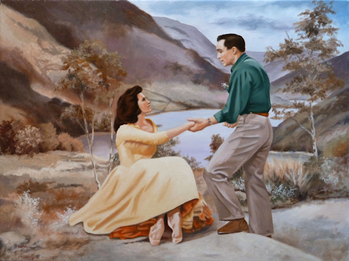 Brigadoon portrait oil painting