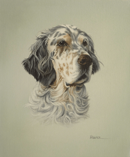 English Setter oil painting