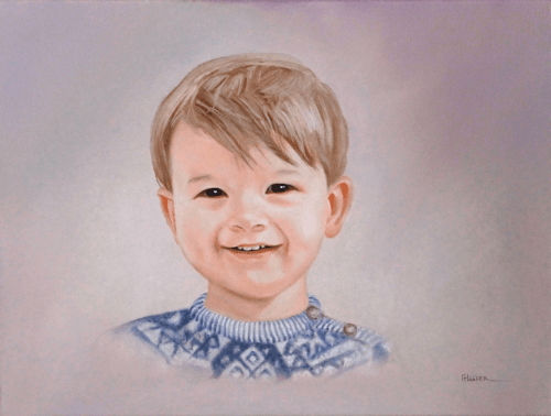 Toby portrait oil painting