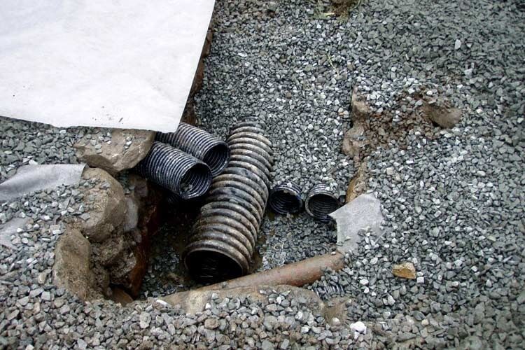 Sewer Pipe — Thornwood, NY — Harry Hudd Architectural Landscapes