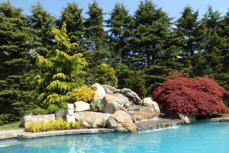 Beautiful Stoneworks Beside The Pool — Thornwood, NY — Harry Hudd Architectural Landscapes