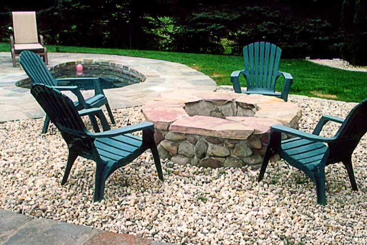 Custom Firepit — Thornwood, NY — Harry Hudd Architectural Landscapes