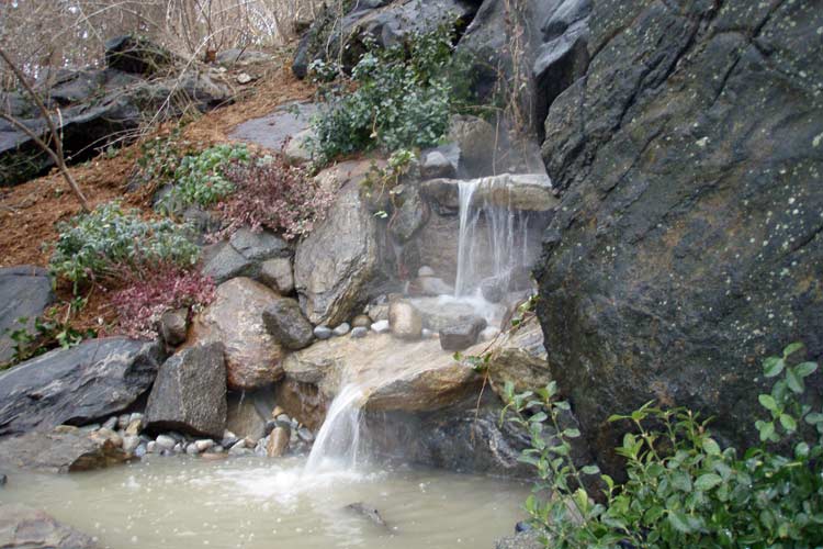 Custom Waterfall — Thornwood, NY — Harry Hudd Architectural Landscapes