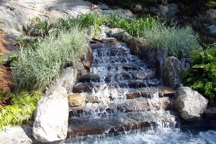 Water Stream On The Stairs — Thornwood, NY — Harry Hudd Architectural Landscapes