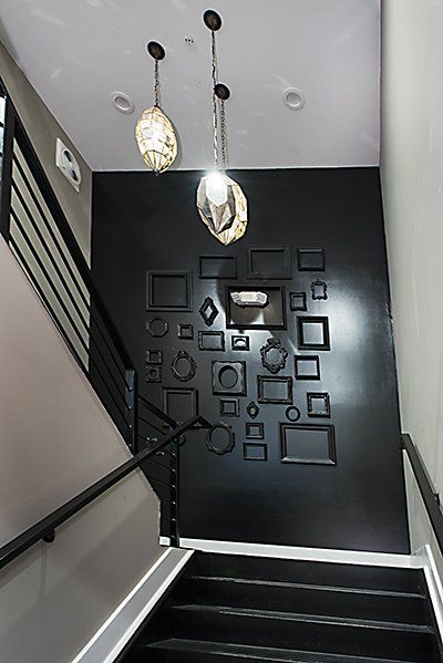 Trendy staircase in office building on the south shore of Long Island