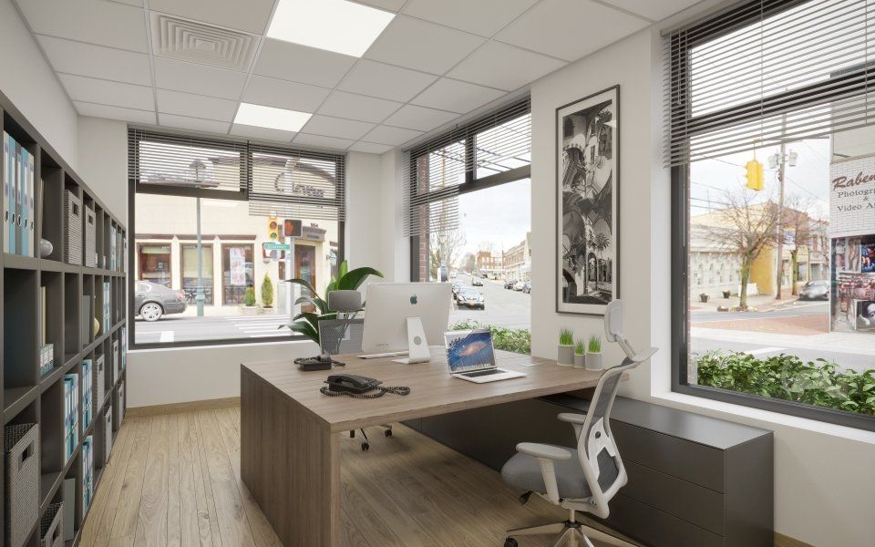 Bright and area office space located in the Hewlett area with office space for rent