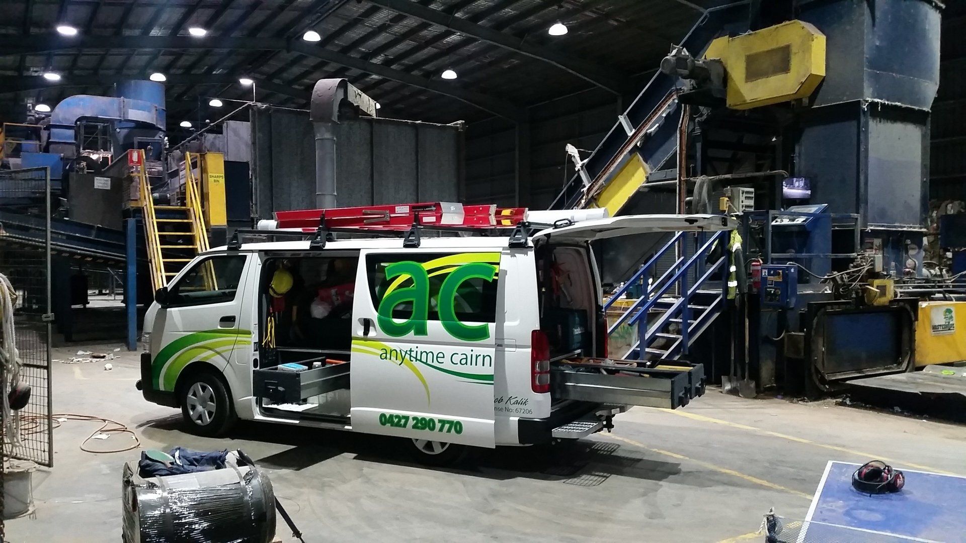 Company Van with Equipment — Anytime Cairns Electrical in Cairns, QLD