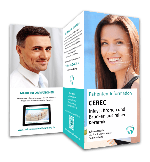 Flyer Cerec Keramik-Zahnersatz Flyer Cerec Keramik-Zahnersatz