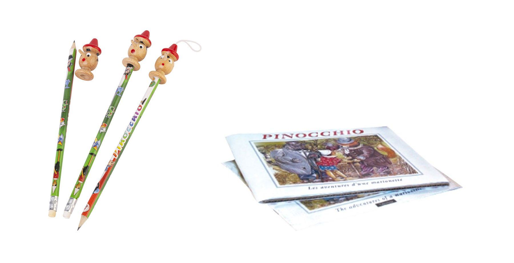 Pinocchio-themed pencils
