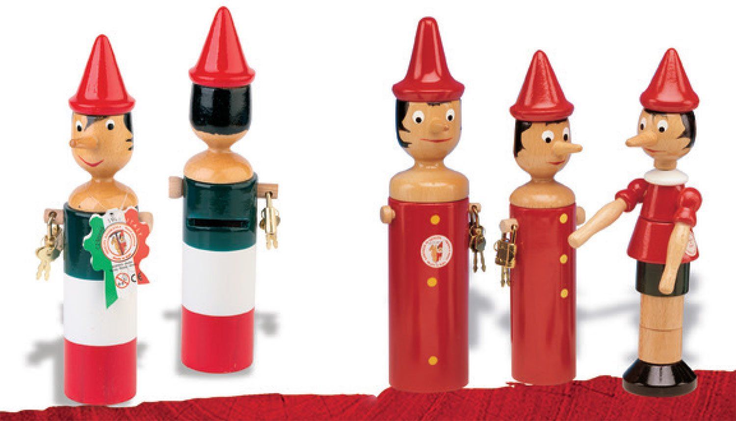 giochi in legno a tema Pinocchio