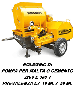 pompa per malta o cemento