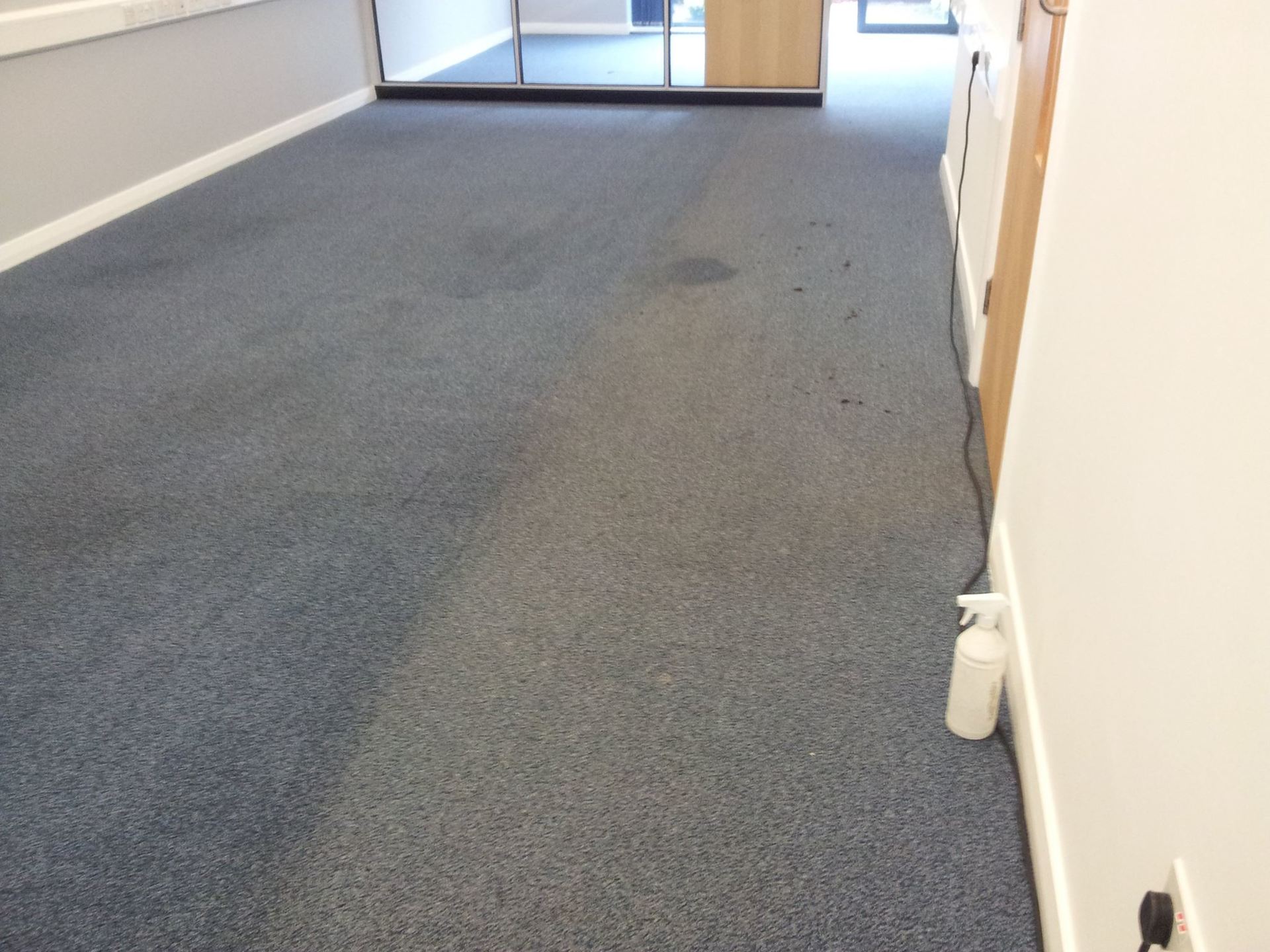 before floor cleaning