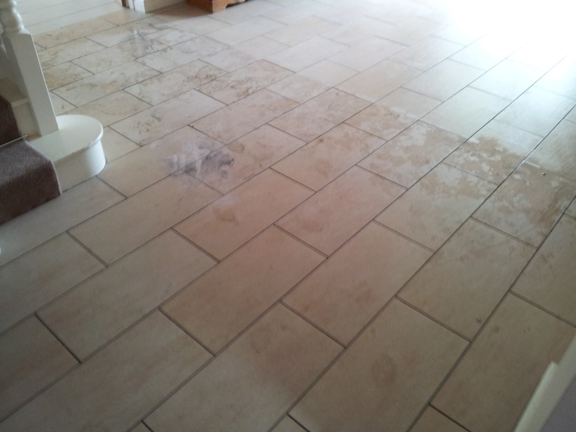before stain marks removal
