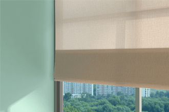 Light brown roman shades — shades in Edison, NJ